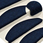 ZNTS Stair Mats Self-adhesive 20 pcs Navy 56x17x3 cm 3365677