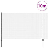 Welded Wire Fence with Post 10 x 1.5 m PVC-Coated Steel 3336575