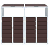 Wheelie Bin Storage for Double Bins Brown 144x81x113 cm Steel 4006178