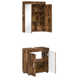 Bathroom Furniture Set TULUM 2 pcs Smoked Oak 60 x 34 x 63 cm 3398019