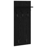 Wall-Mounted Coat Rack with Shelf Black Oak 40 x 10 x 90 cm 874452