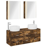 Bathroom Furniture Set 5 pcs Smoked Oak 3407051