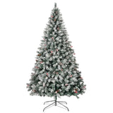 ZNTS 6 FT Artificial Snow Tipped Christmas Tree with DIY 100 Warm Lights Battery Operated, Hinged Xmas 88965104