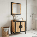 Bathroom Furniture Set Multicolour Solid mango wood and iron 3217114
