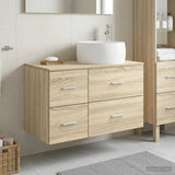 Bathroom Furniture Set 2 pcs Sonoma Oak Engineered Wood 3404002