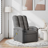 Massage Recliner Chair Dark Grey Fabric 371740