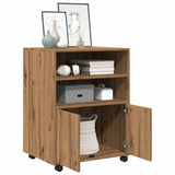 Rolling Cabinet Artisian Oak 60x48x81 cm Engineered Wood 853172
