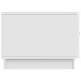 Coffee Table with Drawer White 49 x 50 x 37 cm Engineered Wood 895425