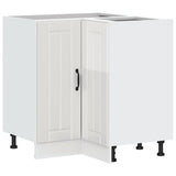 Kitchen Corner Base Cabinet Lucca High Gloss White Engineered Wood 853749