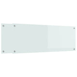 Kitchen Backsplash 2 pcs White 110 x 40 cm Tempered Glass 3415482
