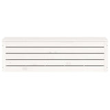 Storage Box White 109x36.5x33 cm Solid Wood Pine 823625