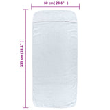 Beach Towels 6 pcs White 60x135 cm Fabric 400 GSM 3157051