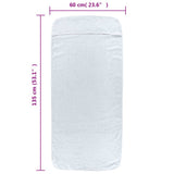 Beach Towels 6 pcs White 60x135 cm Fabric 400 GSM 3157051
