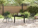 Garden Dining Set 3 pcs Black Powder-Coated Steel 3379170
