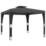Gazebo with Double Roof Anthracite 2.98x2.98 m Steel 368441
