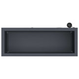 Garden Planter with LED Antracite 30 x 80 x 30 cm Steel 8008102