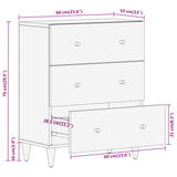 Side Cabinet 60x33x75 cm Solid Wood Mango 358251