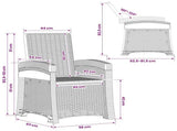 Reclining Garden Chair Rattan Look Anthracite PP 8011992