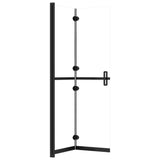 151183 Foldable Walk-in Shower Wall Transparent ESG Glass 100x190 cm