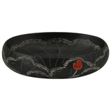 Countertop Basin Black Oval 59x40x15 cm Ceramic 155082