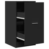 Apothecary Cabinet Black 40x41x77.5 cm Engineered Wood 855188