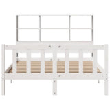 Bookcase Bed without Mattress White 140x200 cm Solid Wood Pine 3321705