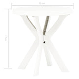 48796 Bistro Table White 70 cm Plastic