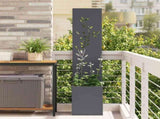 Garden Privacy Screen Floral Anthracite 32 x 32 x 150 cm 876408