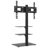 Corner TV Stand 3-Tiers for 32-65 Inch Black 379567