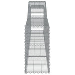 Arched Gabion Baskets 10 pcs 400x30x60/80 cm Galvanised Iron 3146848