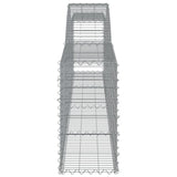 Arched Gabion Baskets 10 pcs 400x30x60/80 cm Galvanised Iron 3146848