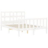 Bed Frame without Mattress White 140x190 cm Solid Wood Pine 3192992