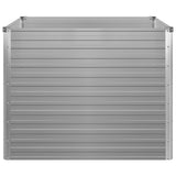 Raised Garden Bed 100x100x77 cm Galvanised Steel Grey 42407