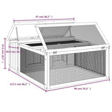 Rabbit Hutch Mocha 117.5x97x47.5 cm Solid Wood Pine 172288
