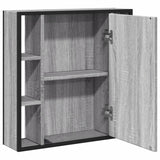Bathroom Mirror Cabinet Grey Sonoma 60x16x60 cm Engineered Wood 842429