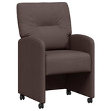 Dining Chairs with Wheels 2 pcs Dark brown 57 x 67 x 95 cm 42017851