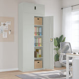 ZNTS File Cabinet Light Grey 90x40x240 cm Steel 3188321