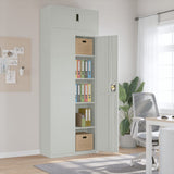 File Cabinet Light Grey 90x40x240 cm Steel 3188321