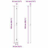 Fence Post 7 pcs Grey Steel 42004308
