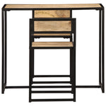 3 Piece Dining Set Solid Mango Wood 247583
