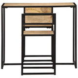 3 Piece Dining Set Solid Mango Wood 247583