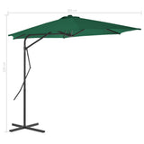 Garden Parasol with Steel Pole 300 cm Green 44885