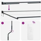Electric Retractable Awning Beige and Anthracite 3.5 x 2 m 3420076