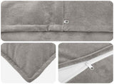 Cushion with Pillow HOUTEN 6 pcs Light Grey Microfiber Fleece 935267