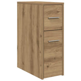 Narrow Bathroom Cupboard with Wheels Artisian Oak Engineered Wood 855285