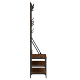 Clothes Rack with Shoe Storage Brown Oak 100x40x184 cm 837856