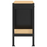 Workbench Black 90 x 49 x 91 cm Engineered Wood and Metal 42020134