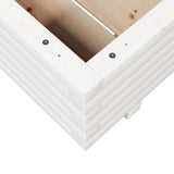 Garden Planter White 60x60x26.5 cm Solid Wood Pine 847299