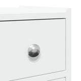 Narrow Bathroom Cupboard with Wheels White Engineered Wood 855286