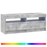 LED TV Cabinet Concrete Grey Engineered Wood 897868